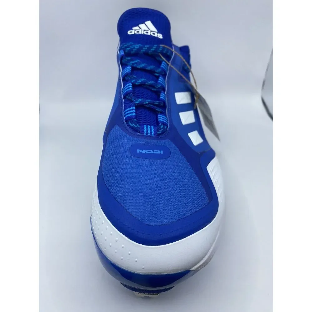 Adidas Men's Icon 7 Boost Royal Blue White Baseball Metal Cleats S23849 Size 12